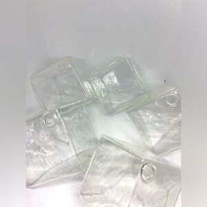 Propagation Station 2.75” Cubes Set of 5 Vintage Glass Bud Vases Abstract Shapes